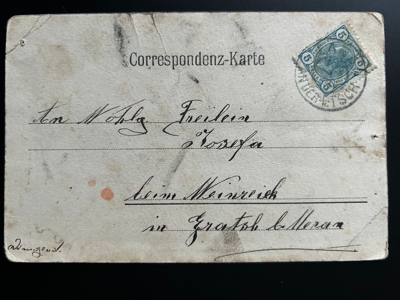 Alte Postkarte Correspndenz Karte Schweiz Postkarte