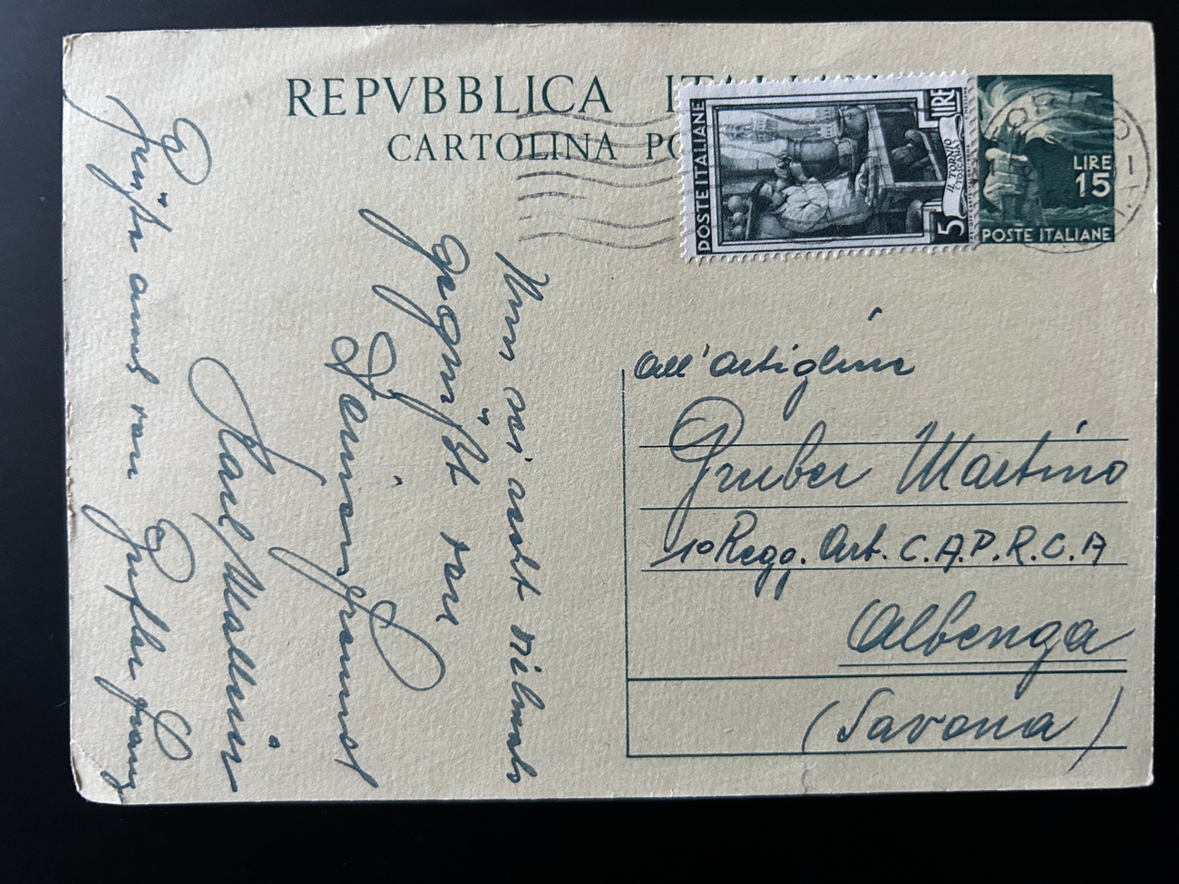 Alte Postkarte Sarona  Europa Postkarte 