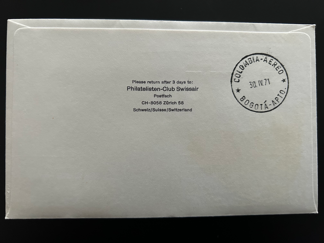 Brief AVIANCA Flugpost 1971 Avianca Briefe
