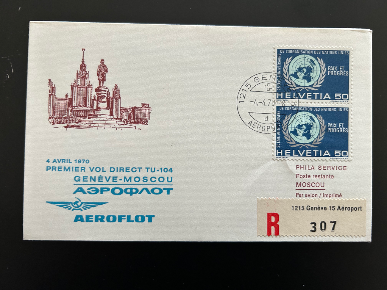 Brief Swissair 167 -  - Swissair - Briefe - Philatelisten