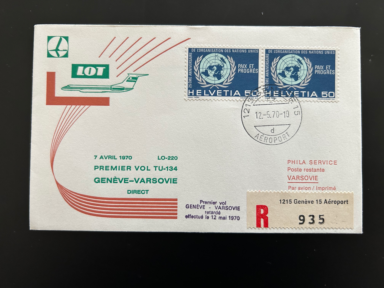 Brief Swissair 169 -  - Swissair - Briefe - Philatelisten