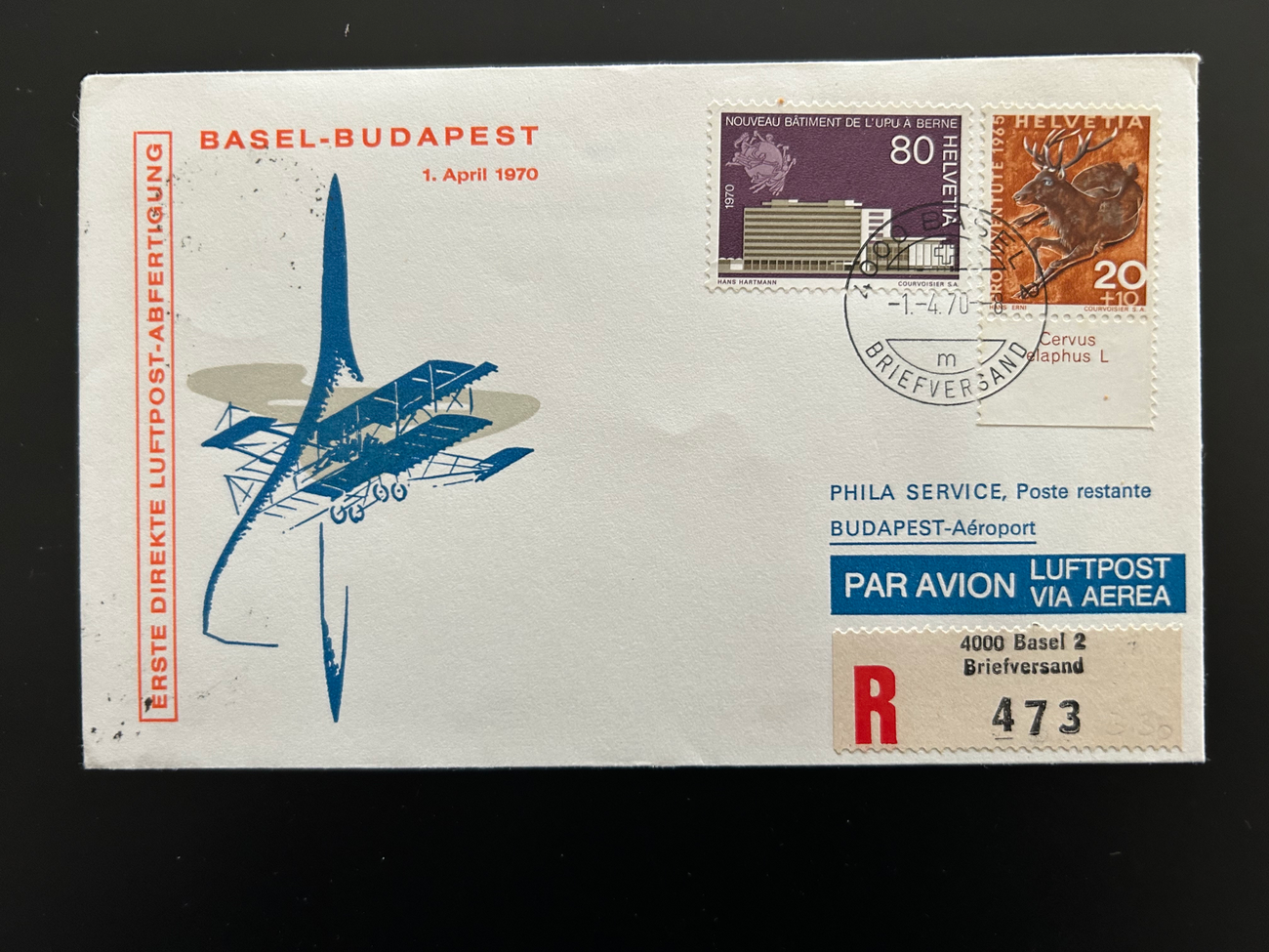 Brief Swissair 170 -  - Swissair - Briefe - Philatelisten