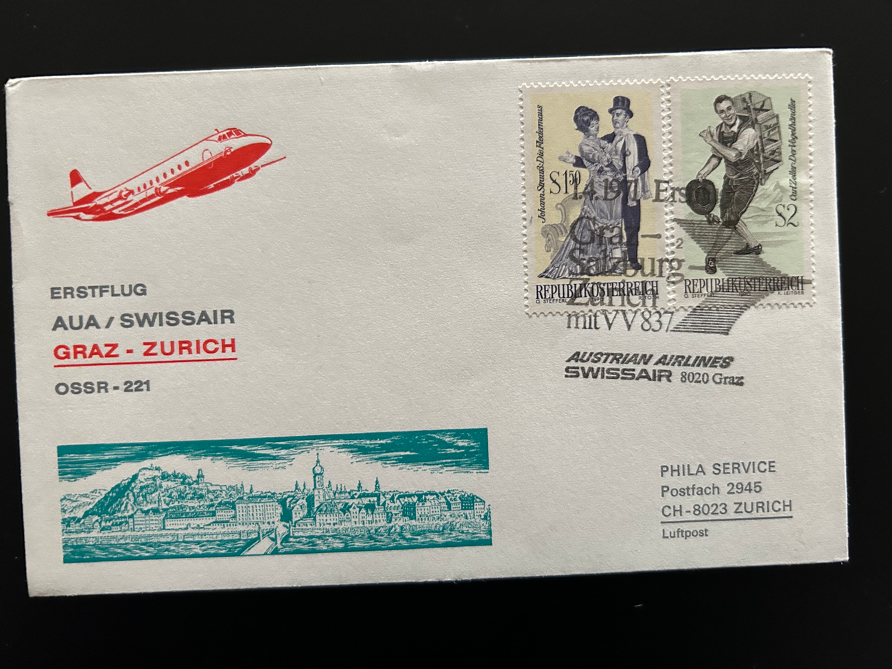 Brief Swissair 206 -  - Swissair - Briefe - Philatelisten