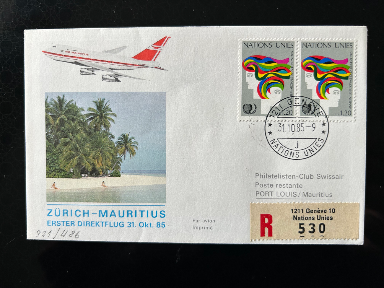 Brief Swissair 209 -  - Swissair - Briefe - Philatelisten