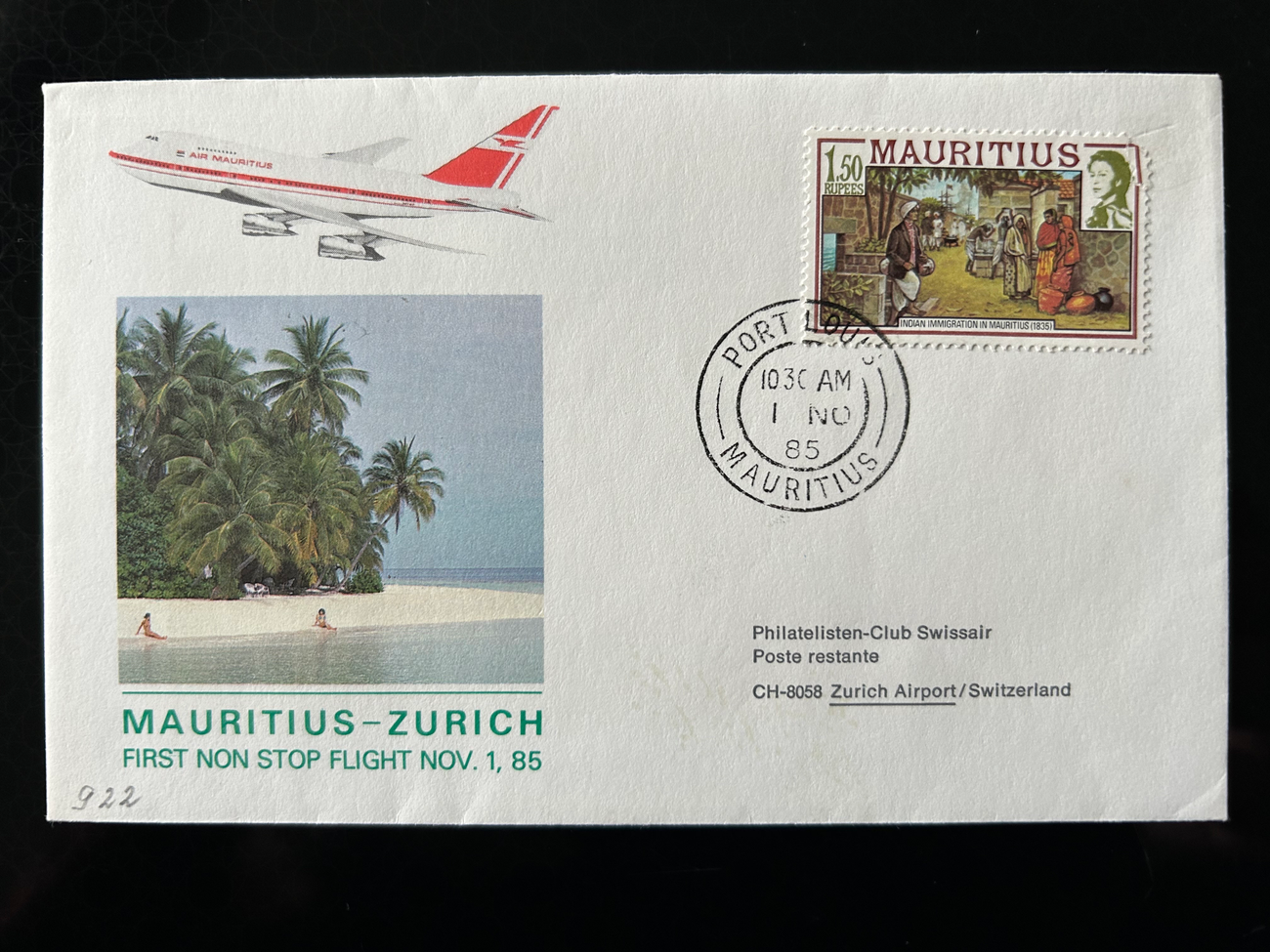 Brief Swissair 210 -  - Swissair - Briefe - Philatelisten