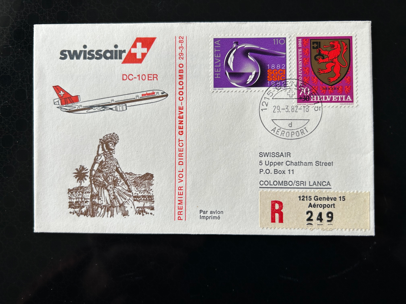 Brief Swissair S 12 -  - Swissair - Briefe - 
