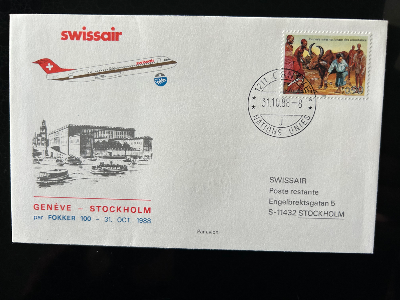 Brief Swissair S 16 -  - Swissair - Briefe - 
