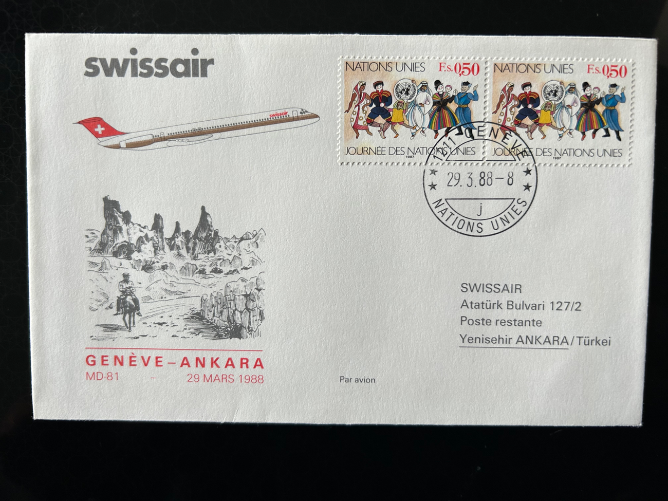 Brief Swissair S 19 -  - Swissair - Briefe - 