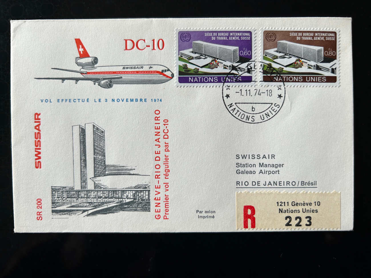 Brief Swissair S 24 -  - Swissair - Briefe - 