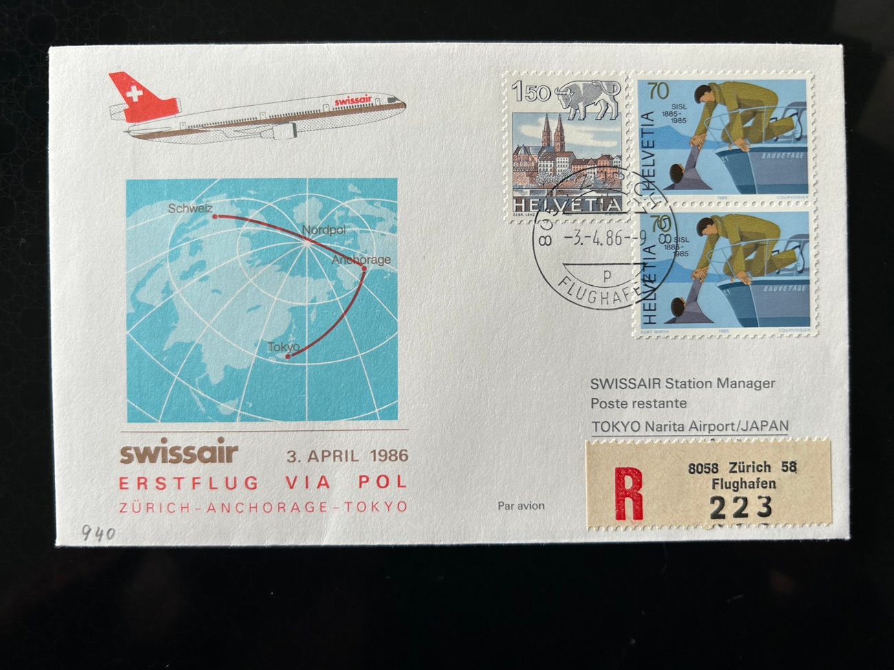 Swissair Flugzeug DC-10  Swissair Flugzeuge 