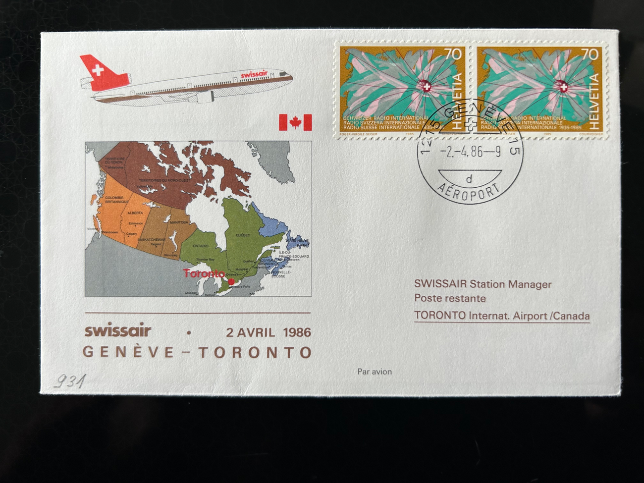 Swissair Flugzeug DC-10  Swissair Flugzeuge 