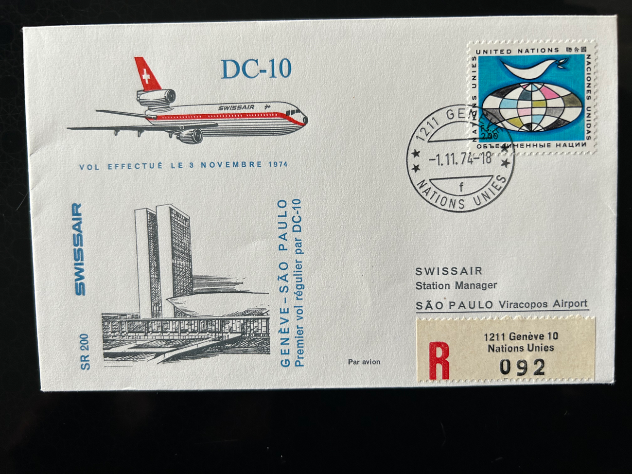 Brief Swissair S 43 -  - Swissair - Briefe - 