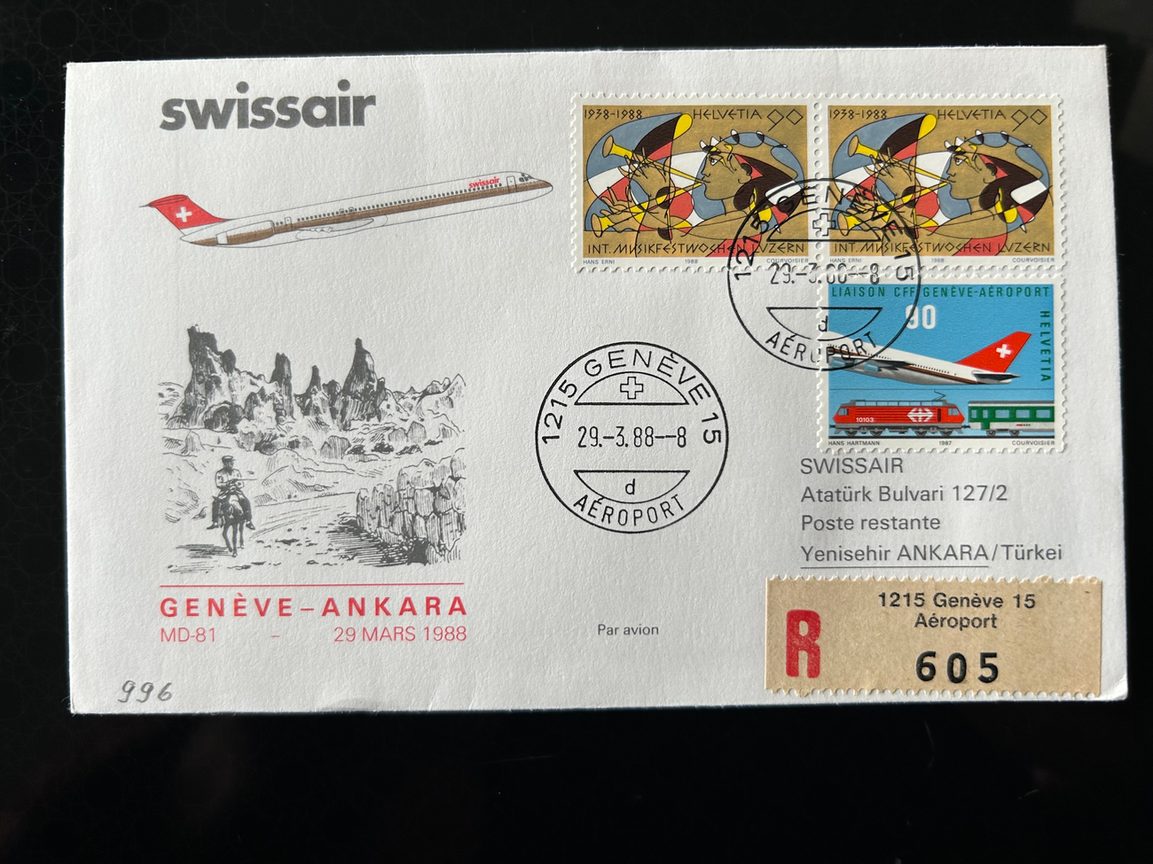 Brief Swissair S 46 -  - Swissair - Briefe - 