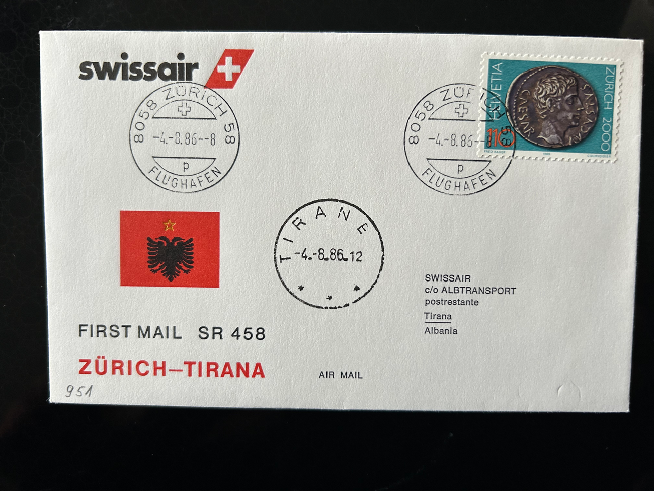 Brief Swissair S 50 -  - Swissair - Briefe - 