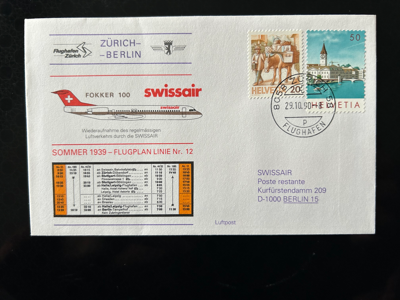 Brief Swissair S 57 -  - Swissair - Briefe - 