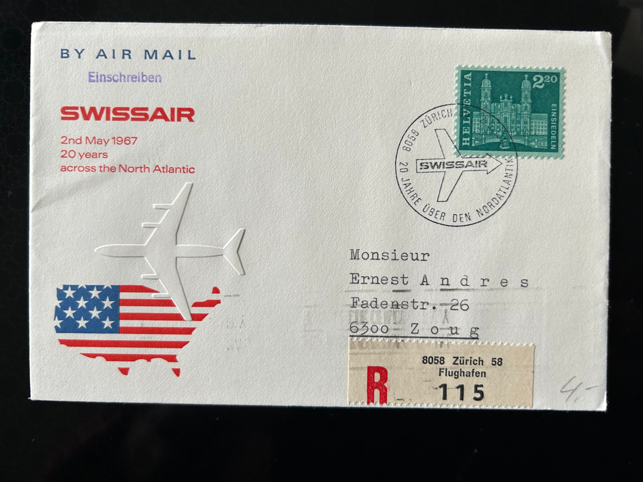 Brief Swissair S 59 -  - Swissair - Briefe - 