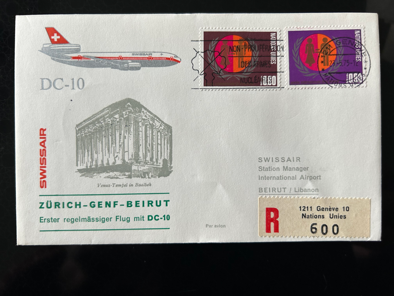 Brief Swissair S 68  Swissair Briefe 