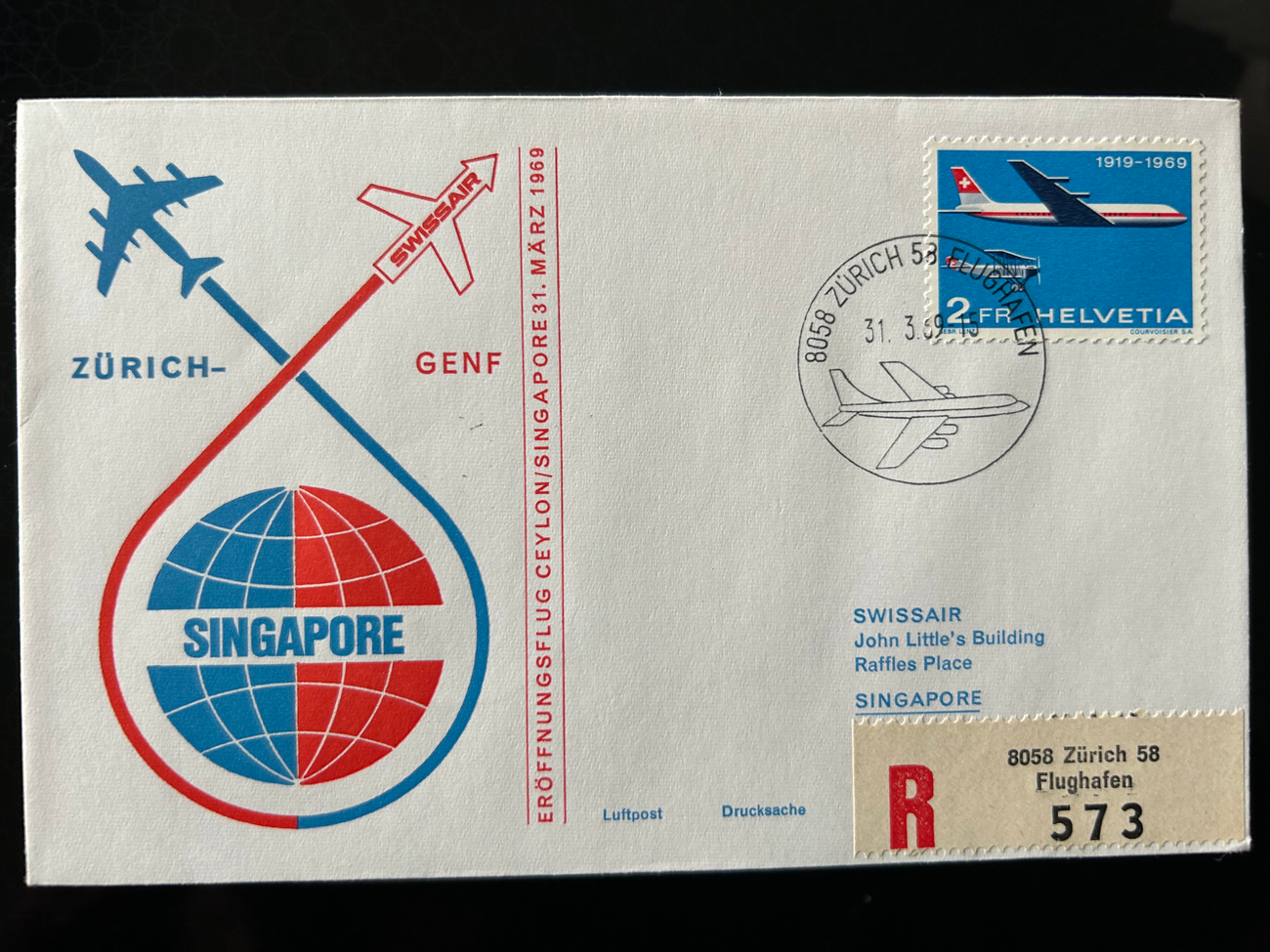 Brief Swissair S 75  Swissair Briefe 