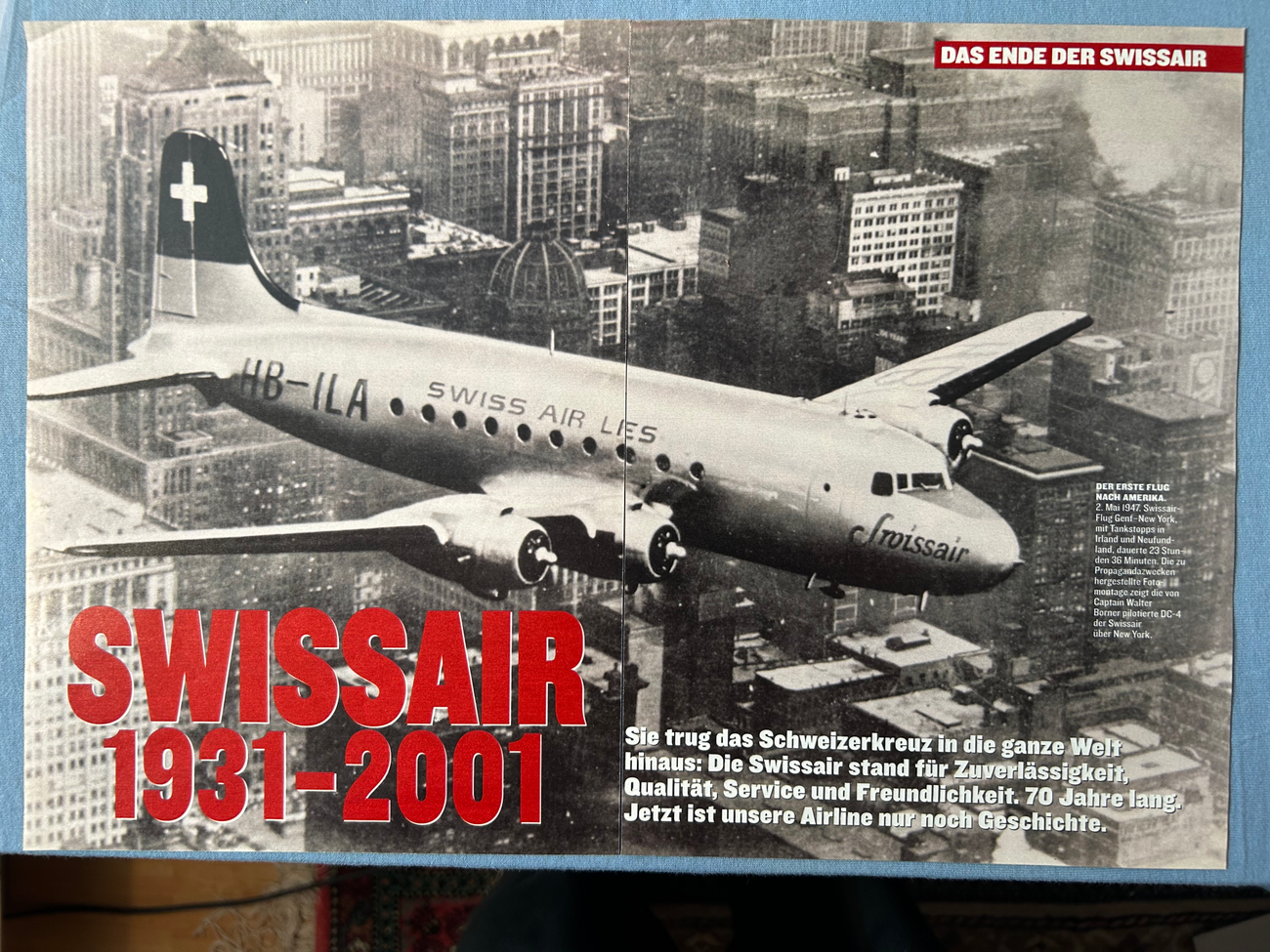 Swissair 1931-2001  Swissair Bücher 