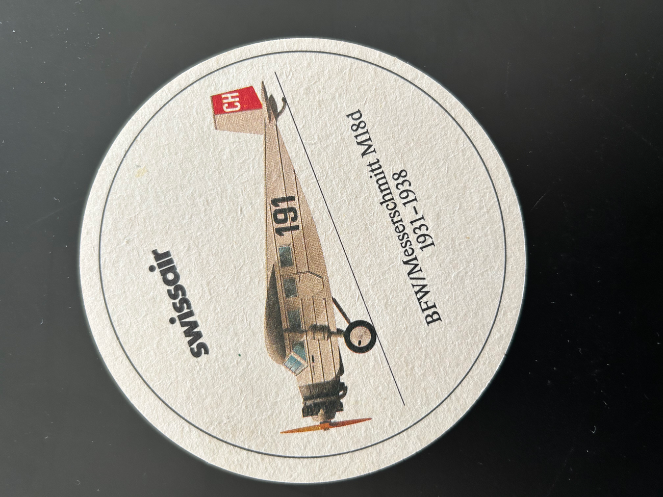 Swissair Bierdeckel  Swissair Bierdeckel 