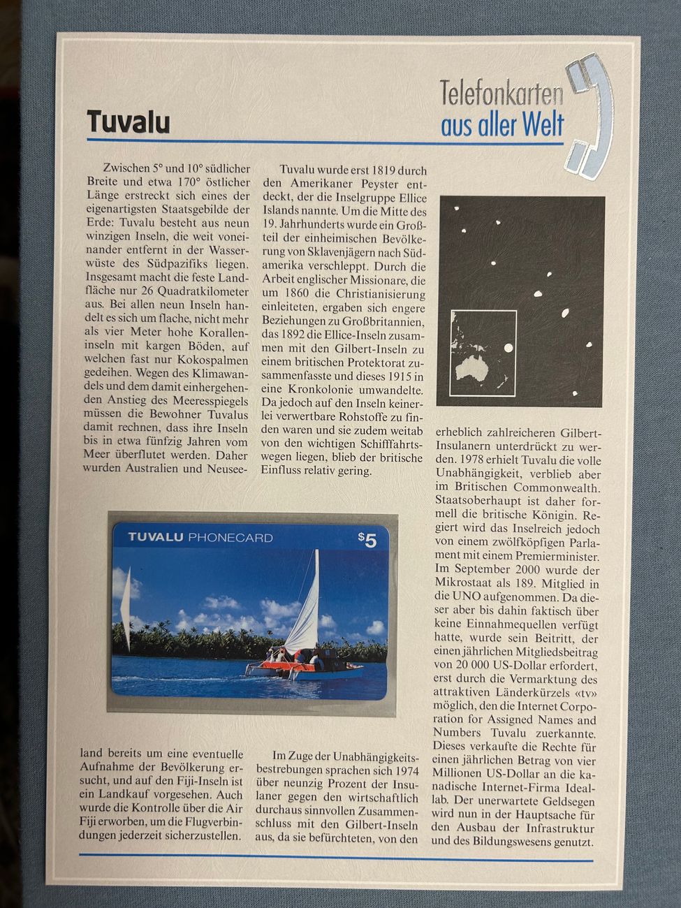 Taxkarten Global Tuvalu  Global Taxkarte 