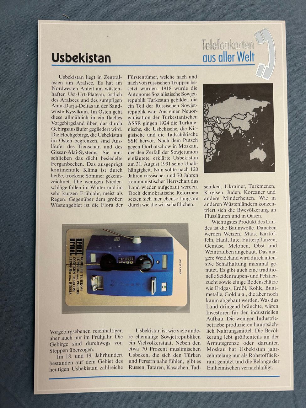 Taxkarten Global Usbekistan  Global Taxkarte 