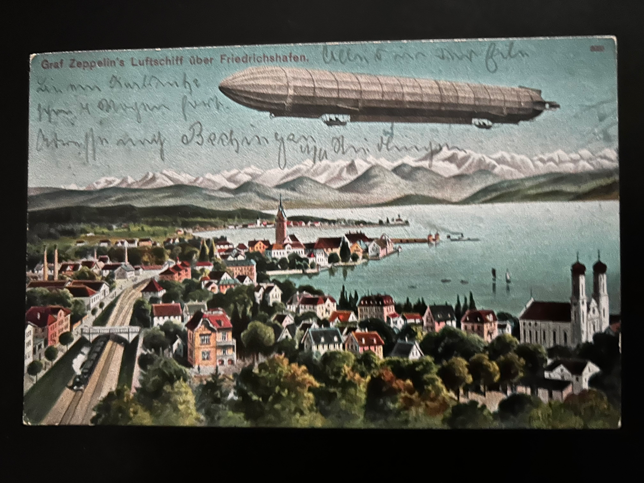 Zeppelin Postkarte 28  Diverses Zeppelin Postkarte