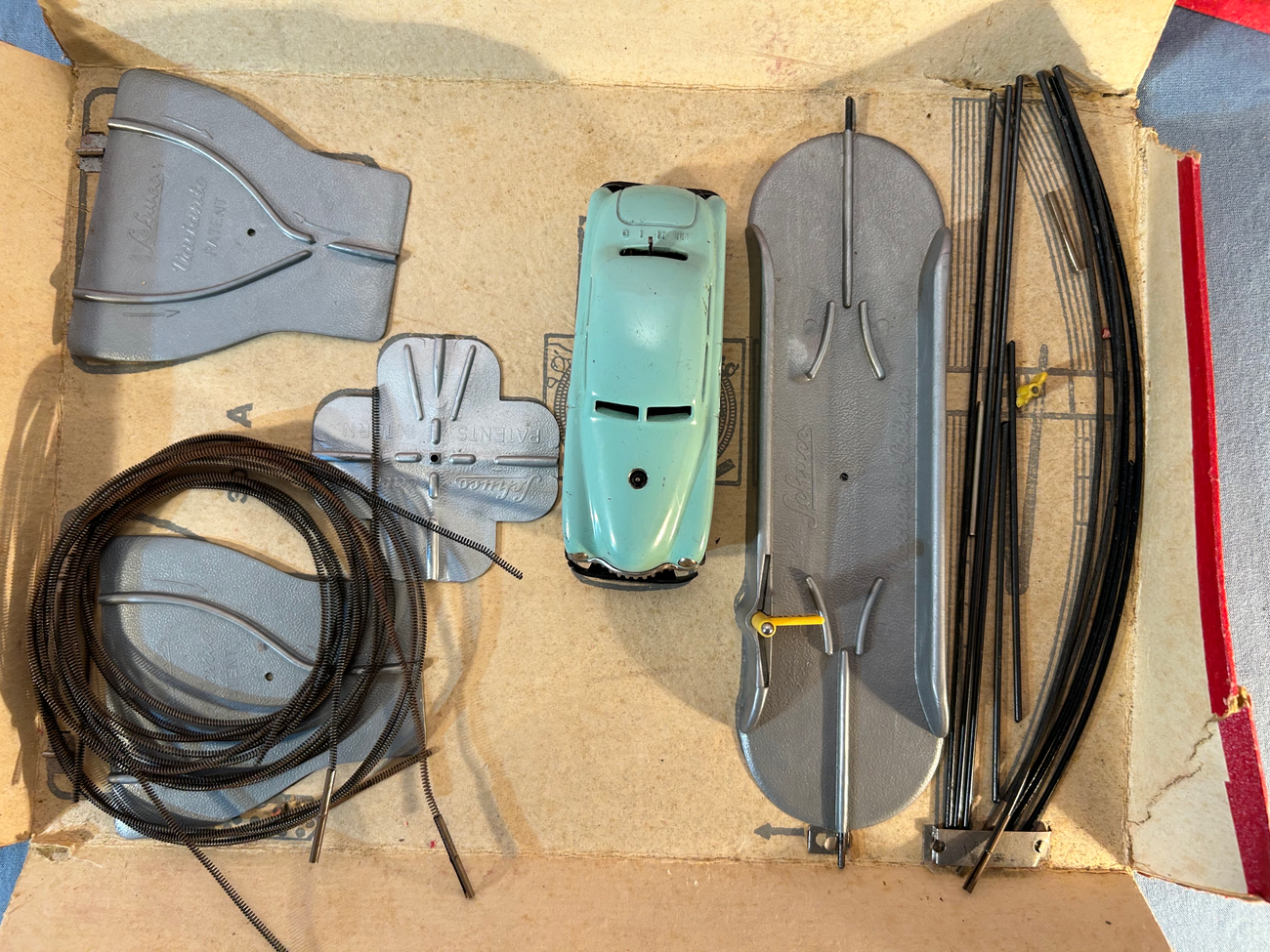 Schuco Varianto 3010 Original Karton schlechten Zustand SCHUCO Varianto Elektro