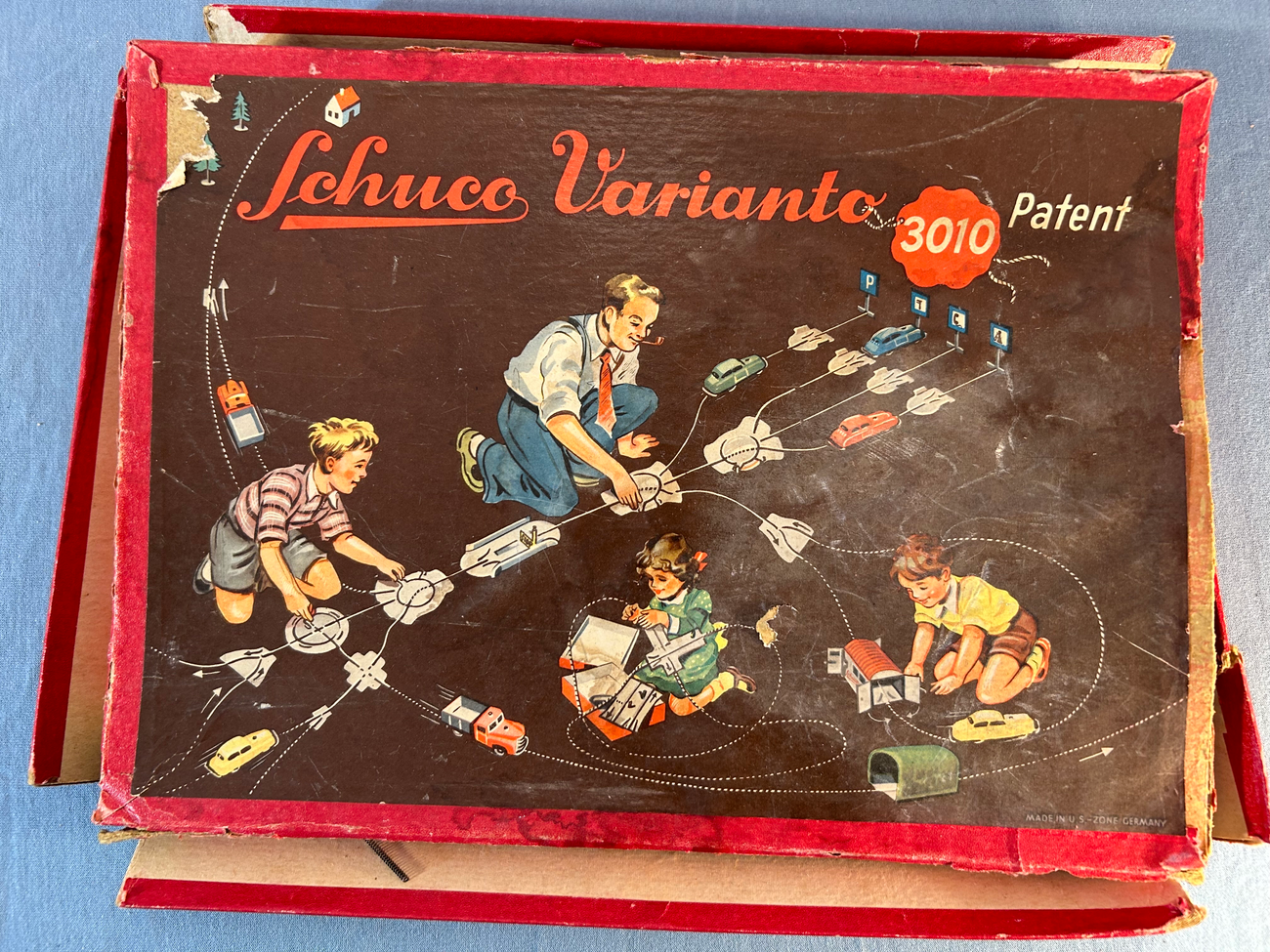 Schuco Varianto 3010 Original Karton schlechten Zustand SCHUCO Varianto Elektro