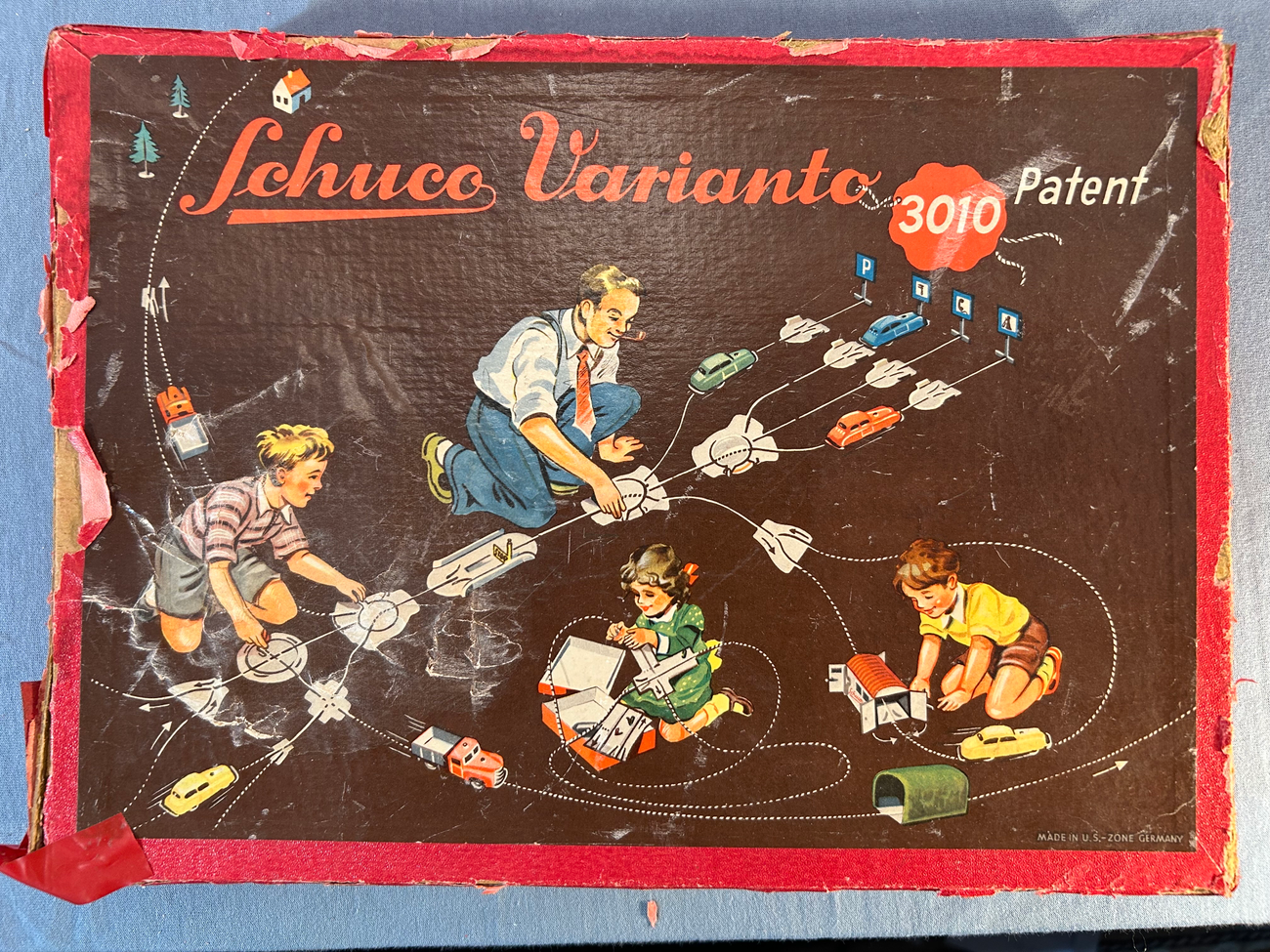 Schuco Varianto 3010A Original Karton mit gebrausspuren SCHUCO Varianto Elektro 