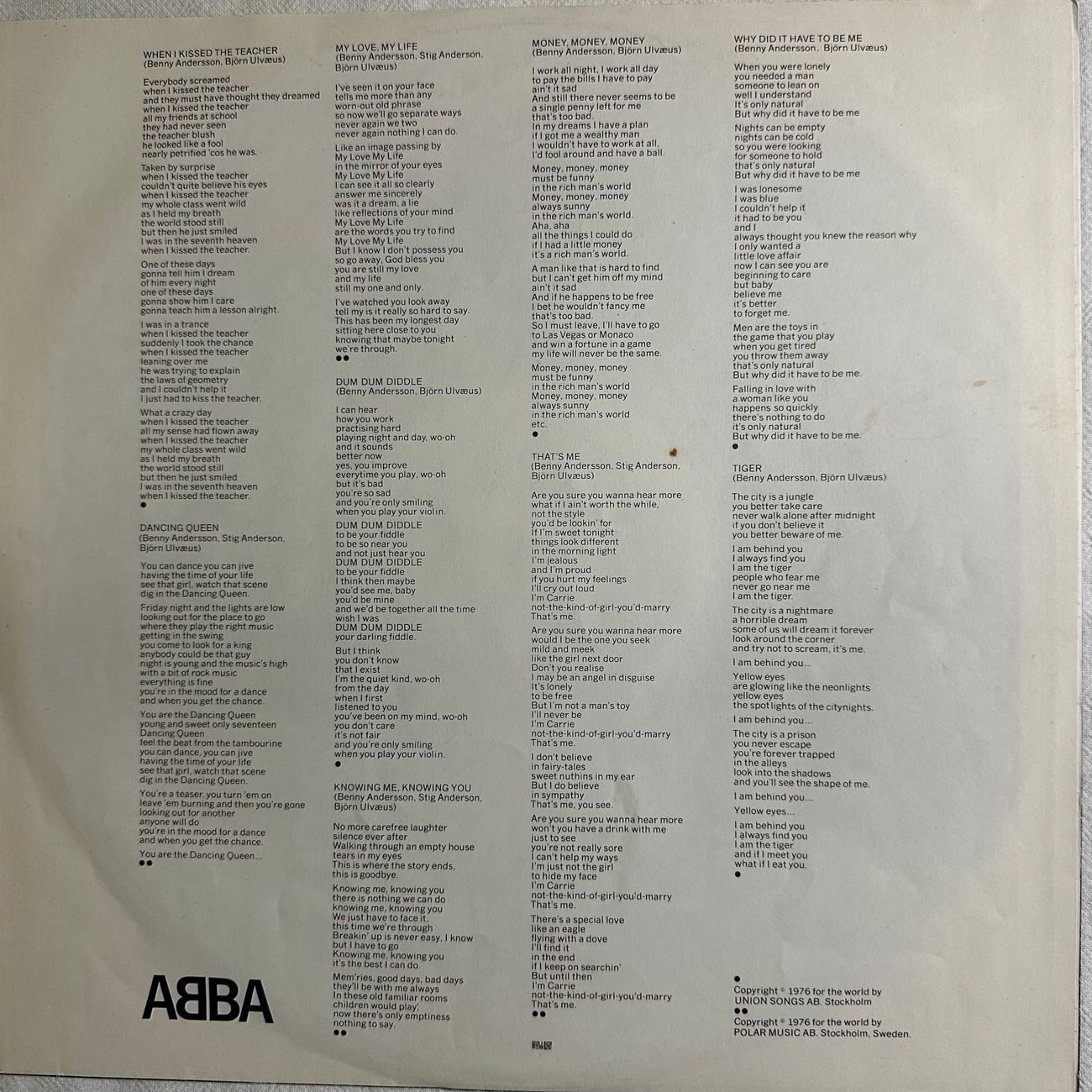 ABBA - ARRIVAL 1976 Pop  