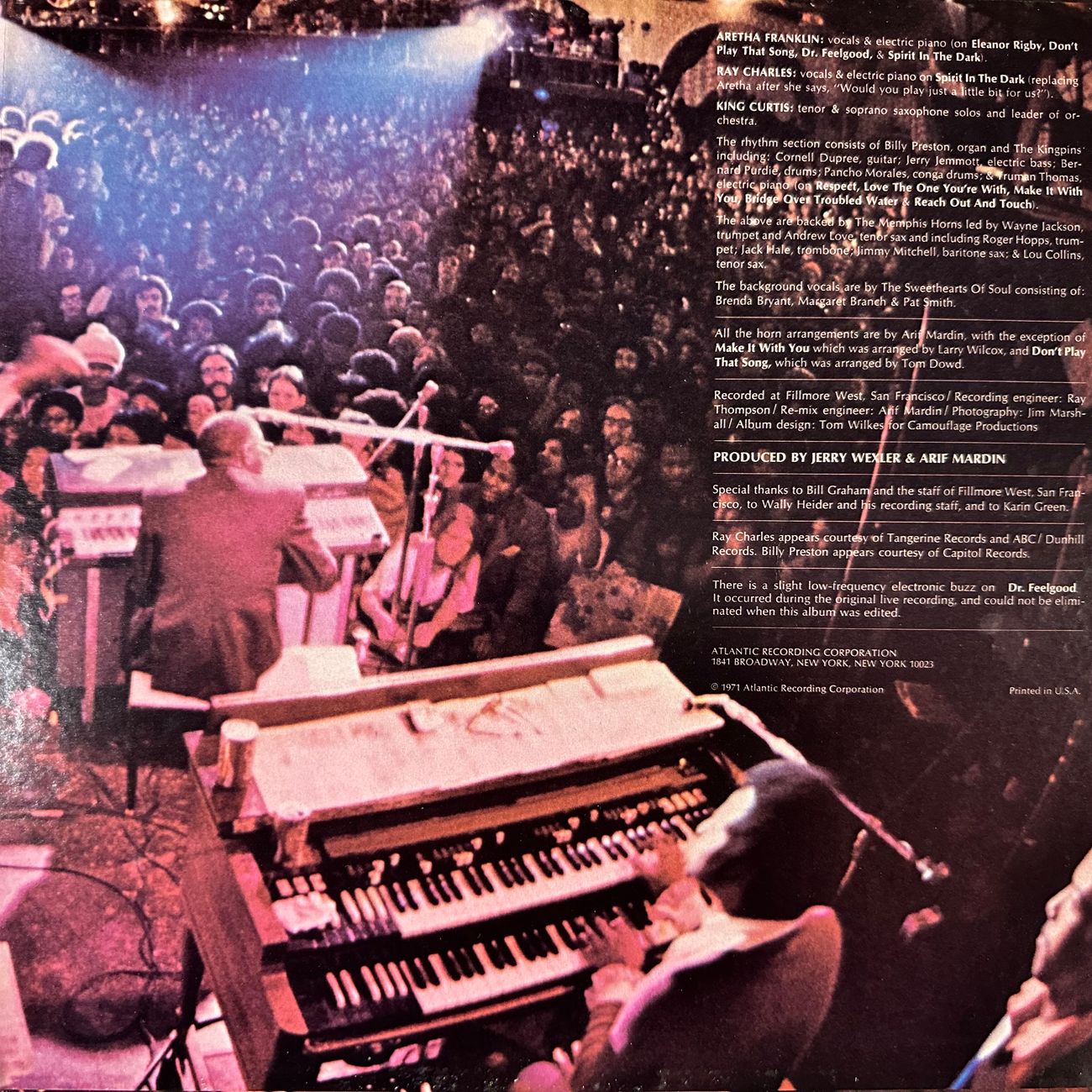 ARETHA - LIVE AT FILLMORE WEST 1987 R&B  