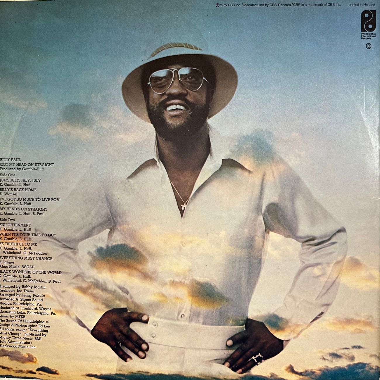 BILLY PAUL - GOT MY HEAD ON STRAIGHT 1975 Soul