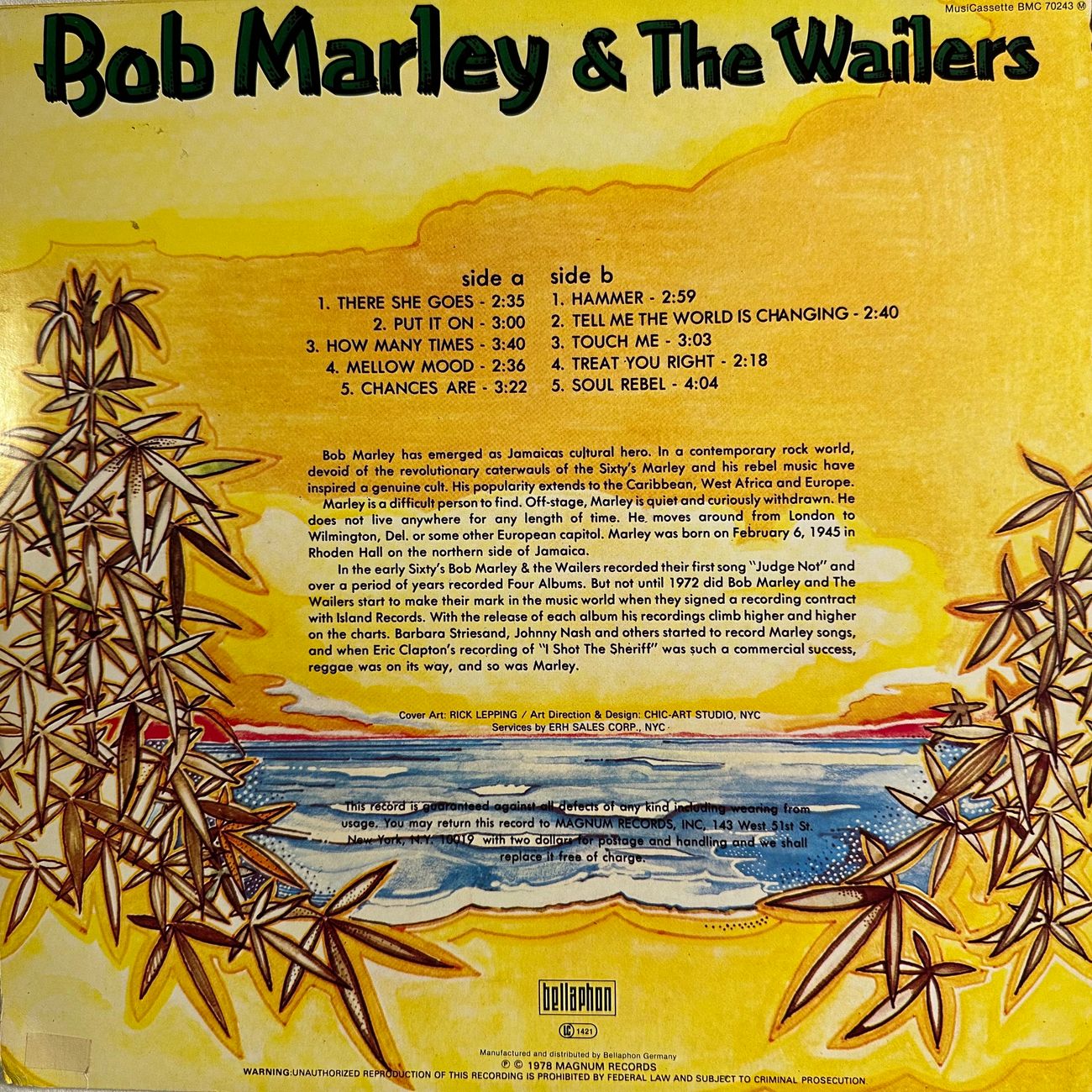 BOB MARLEY AND THE WAILERS Reggae