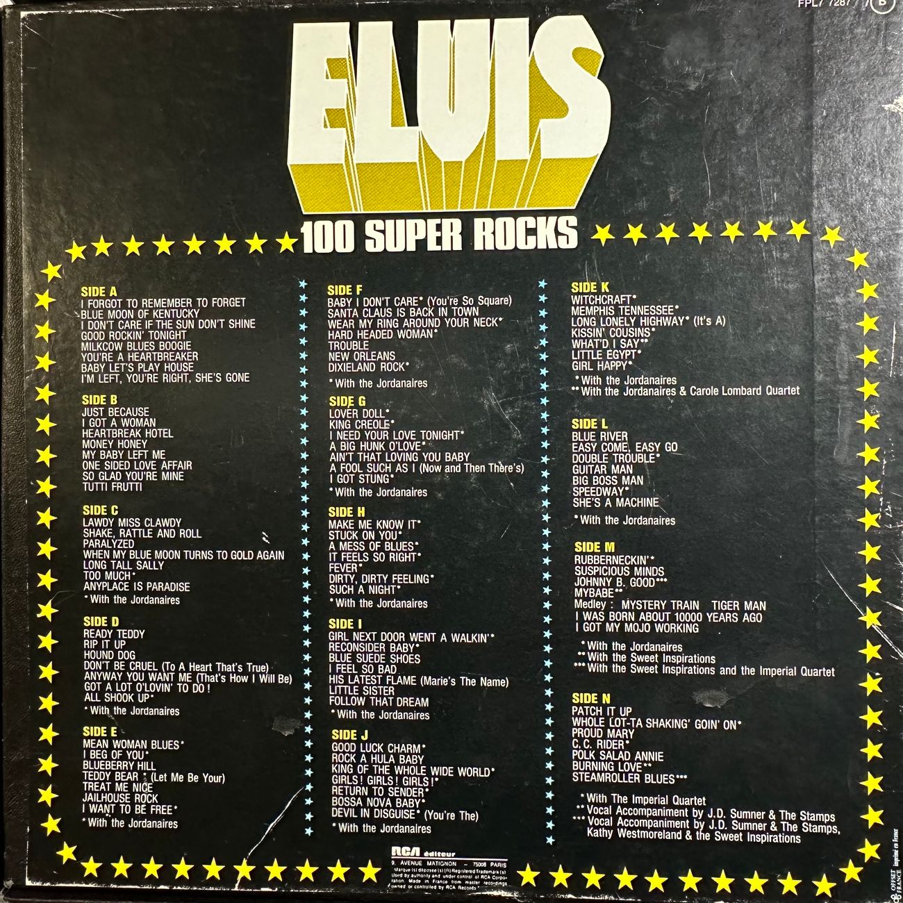 ELVIS - 100 SUPER ROCKS 7 Vinyl Records + 6 Posters Rock and Roll  