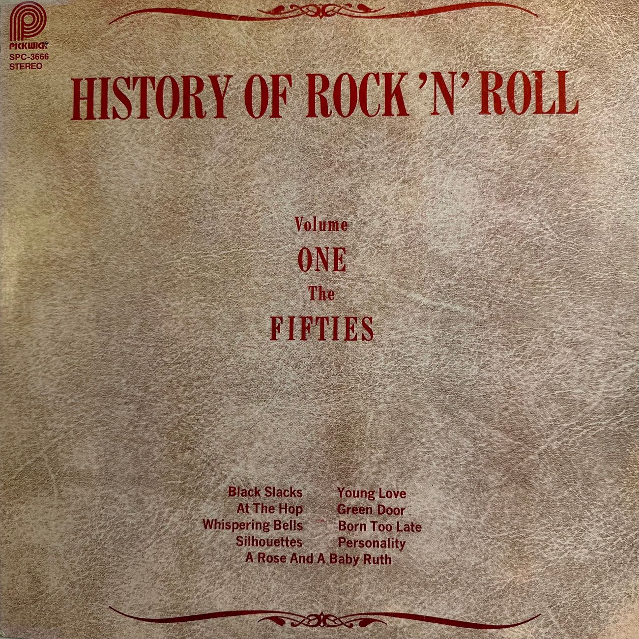HISTORY OF ROCK N ROLL VOLUME ONE - THE FIFTIES Rock and Roll  