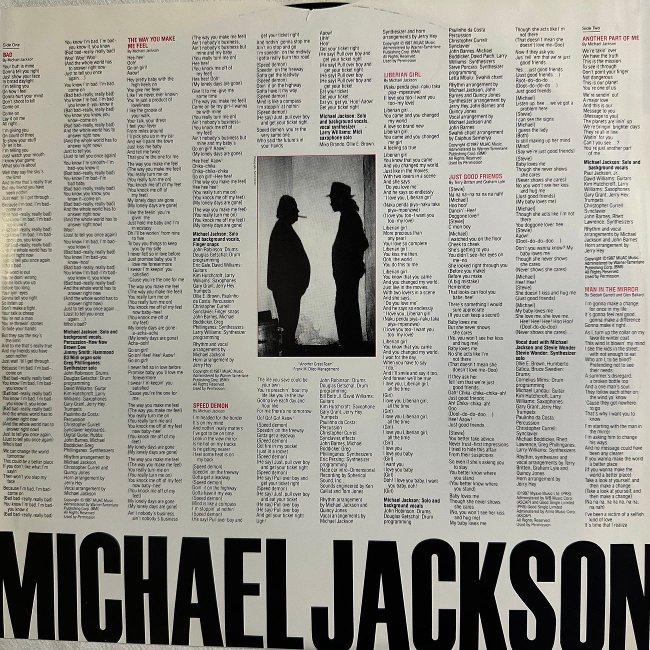MICHAEL JACKSON - BAD 1987 Pop