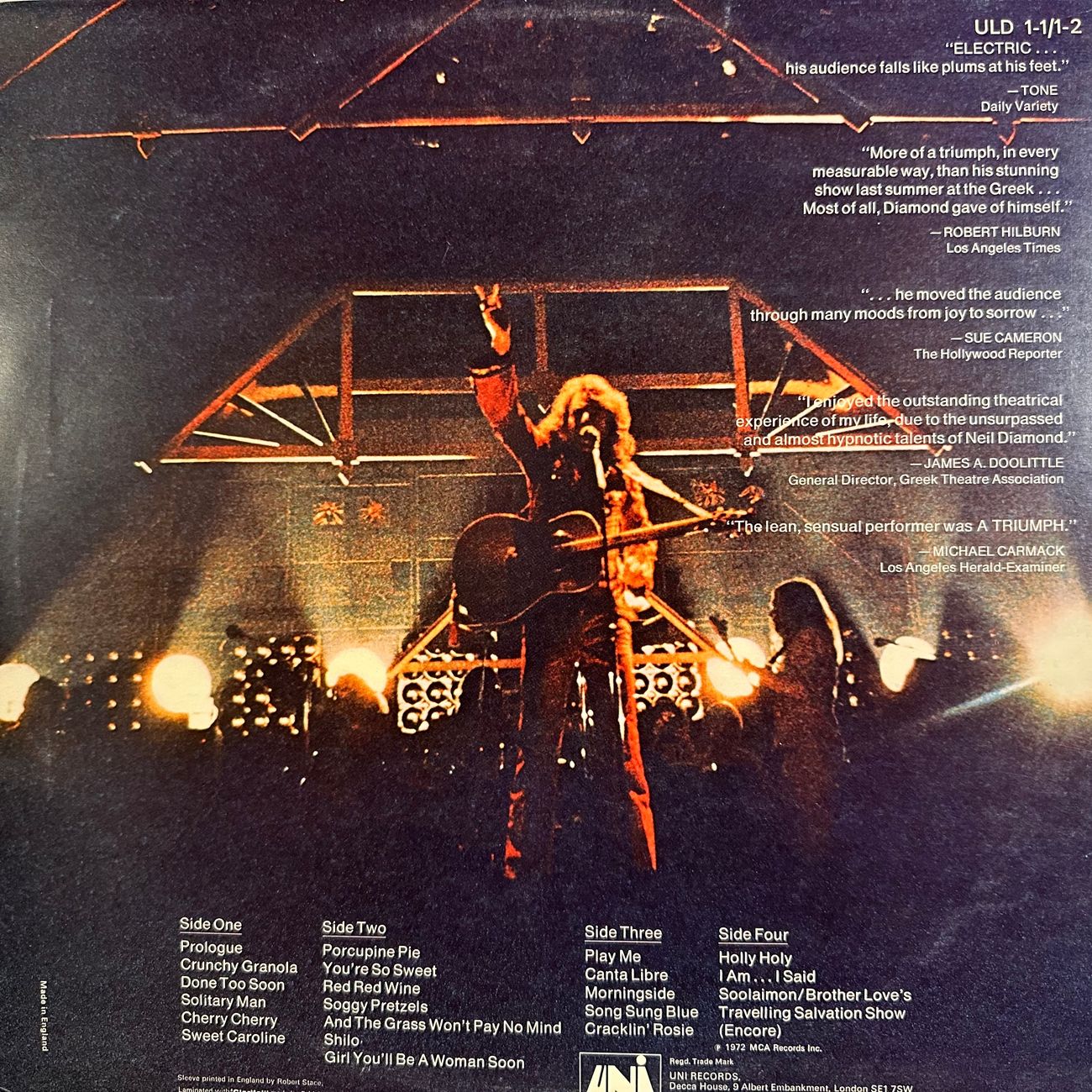 NEIL DIAMOND - HOT AUGUST NIGHT 1972 Soft Rock  