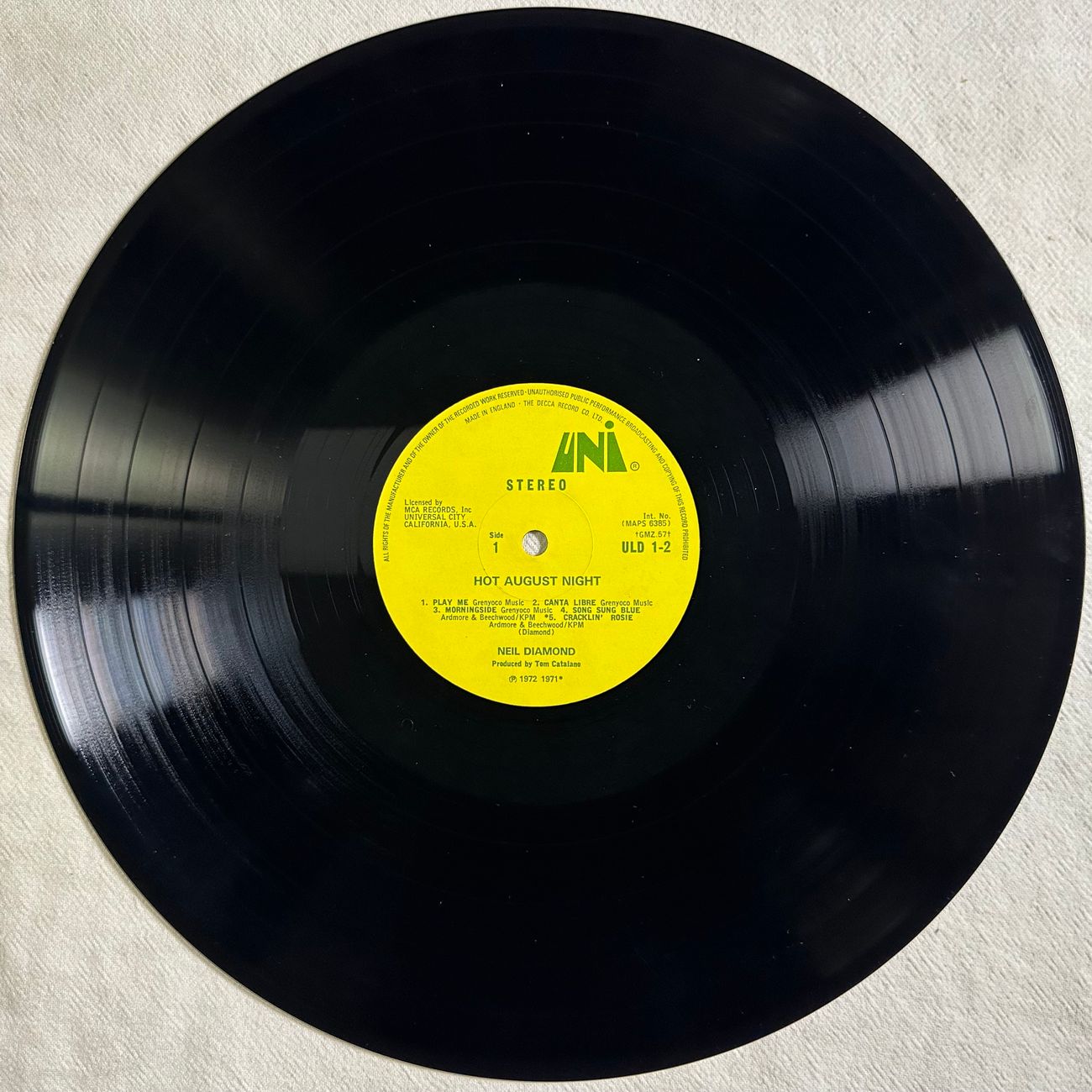 NEIL DIAMOND - HOT AUGUST NIGHT 1972 Soft Rock  