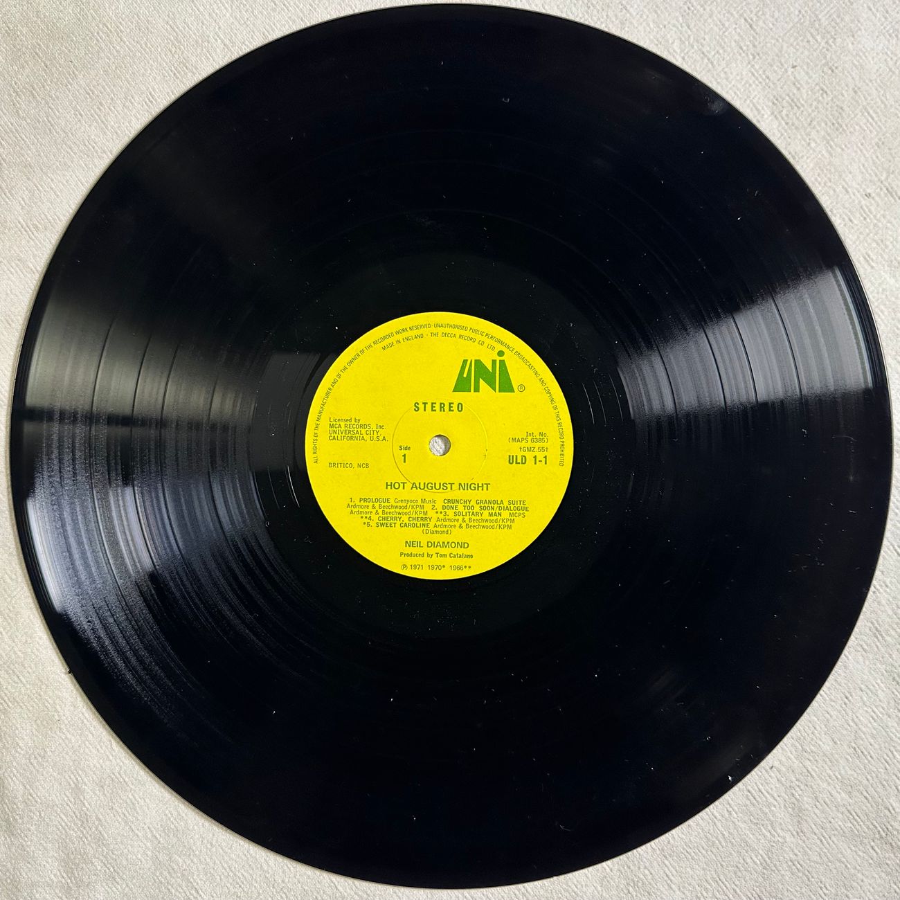 NEIL DIAMOND - HOT AUGUST NIGHT 1972 Soft Rock  