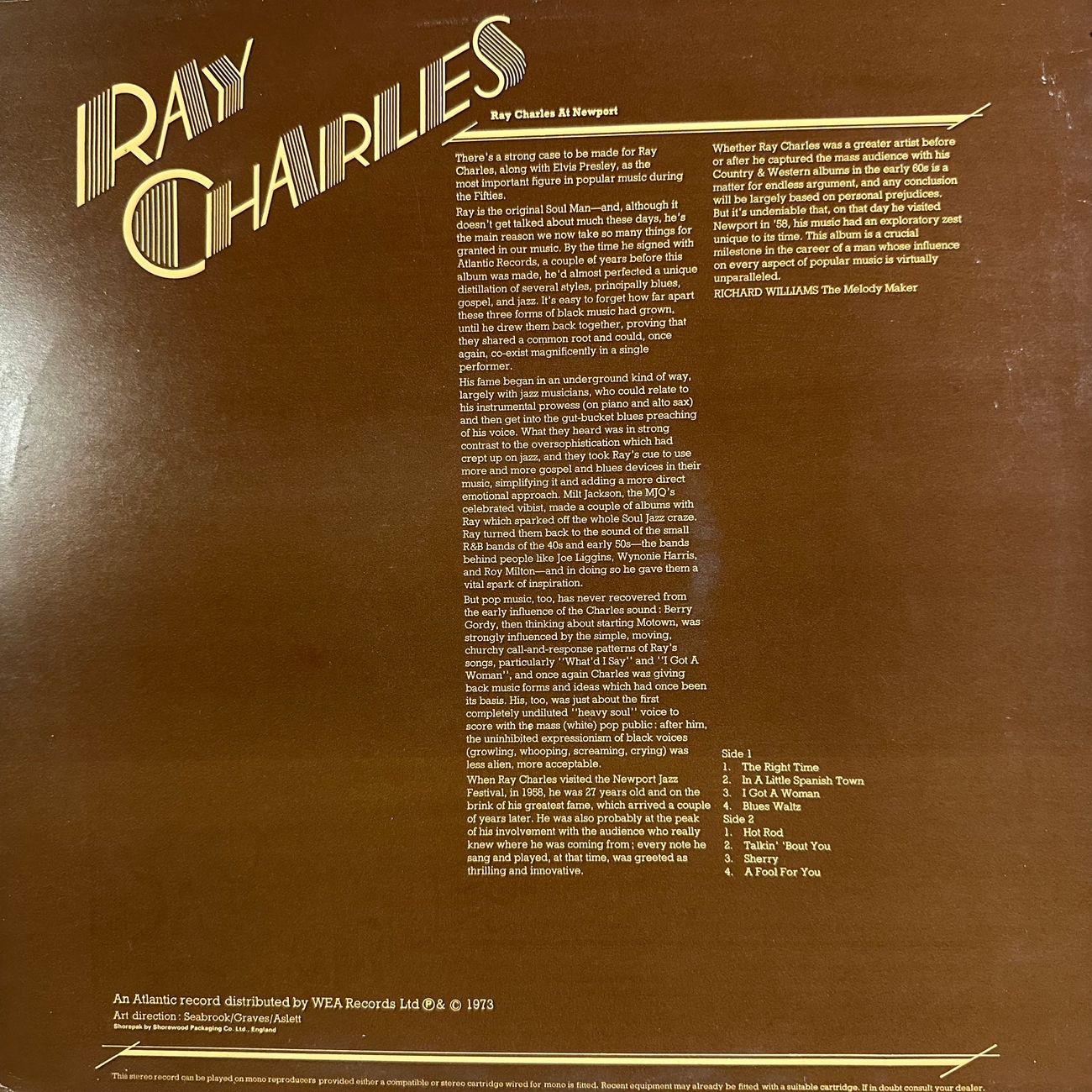 RAY CHARLES ATLANTIC MASTERS Soul