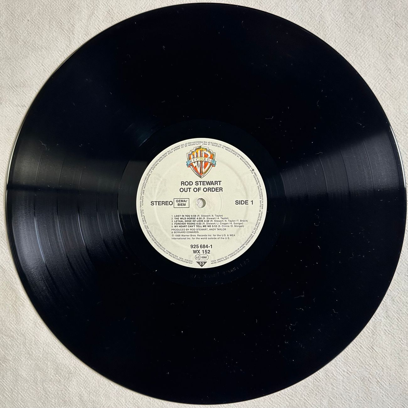 ROD STEWART - OUT OF ORDER 1988 Soft Rock