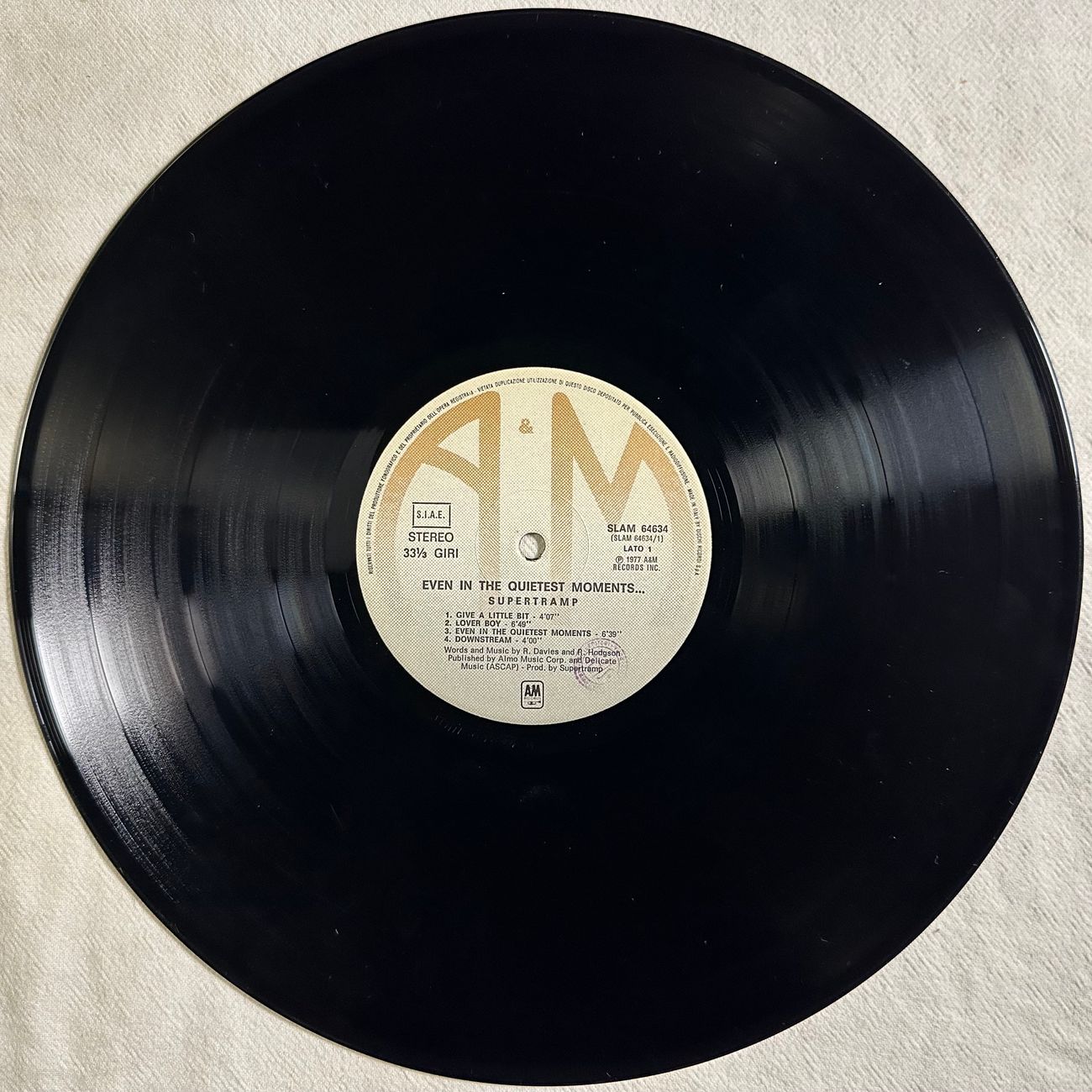 SUPERTRAMP - EVEN IN THE QUIETEST MOMENTS 1977 Soft Rock  