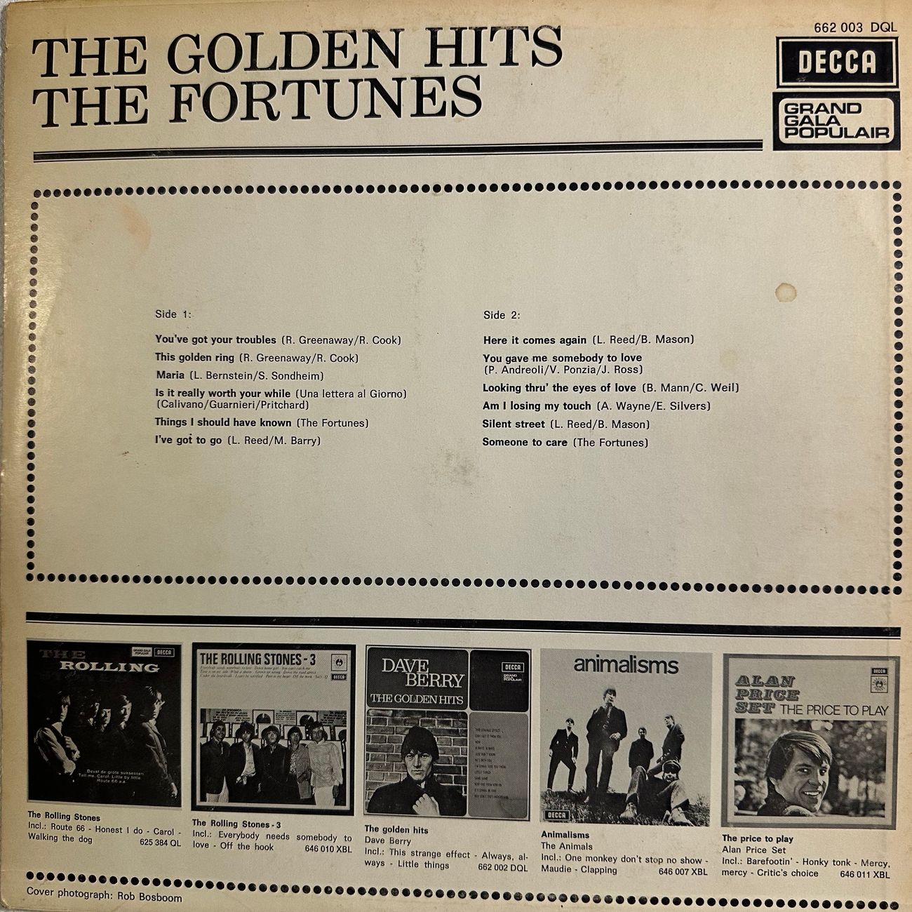 THE FORTUNES - THE GOLDEN HITS  Pop  