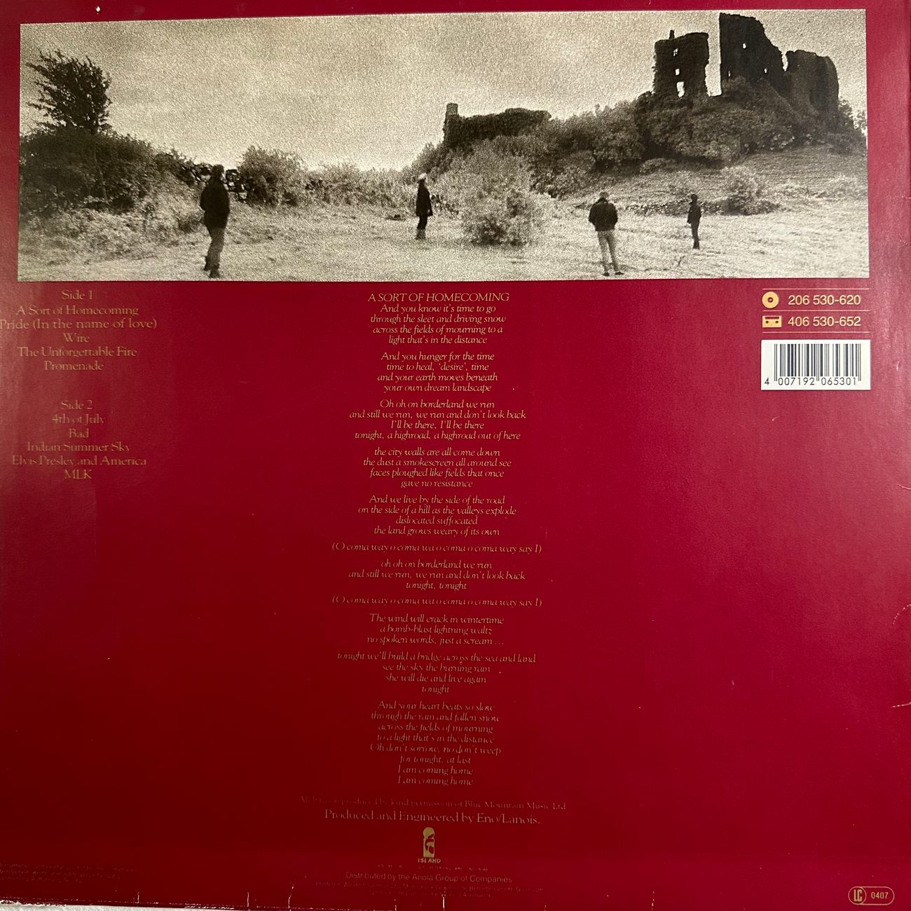 U2 - THE UNFORGETTABLE FIRE 1984 Pop Rock