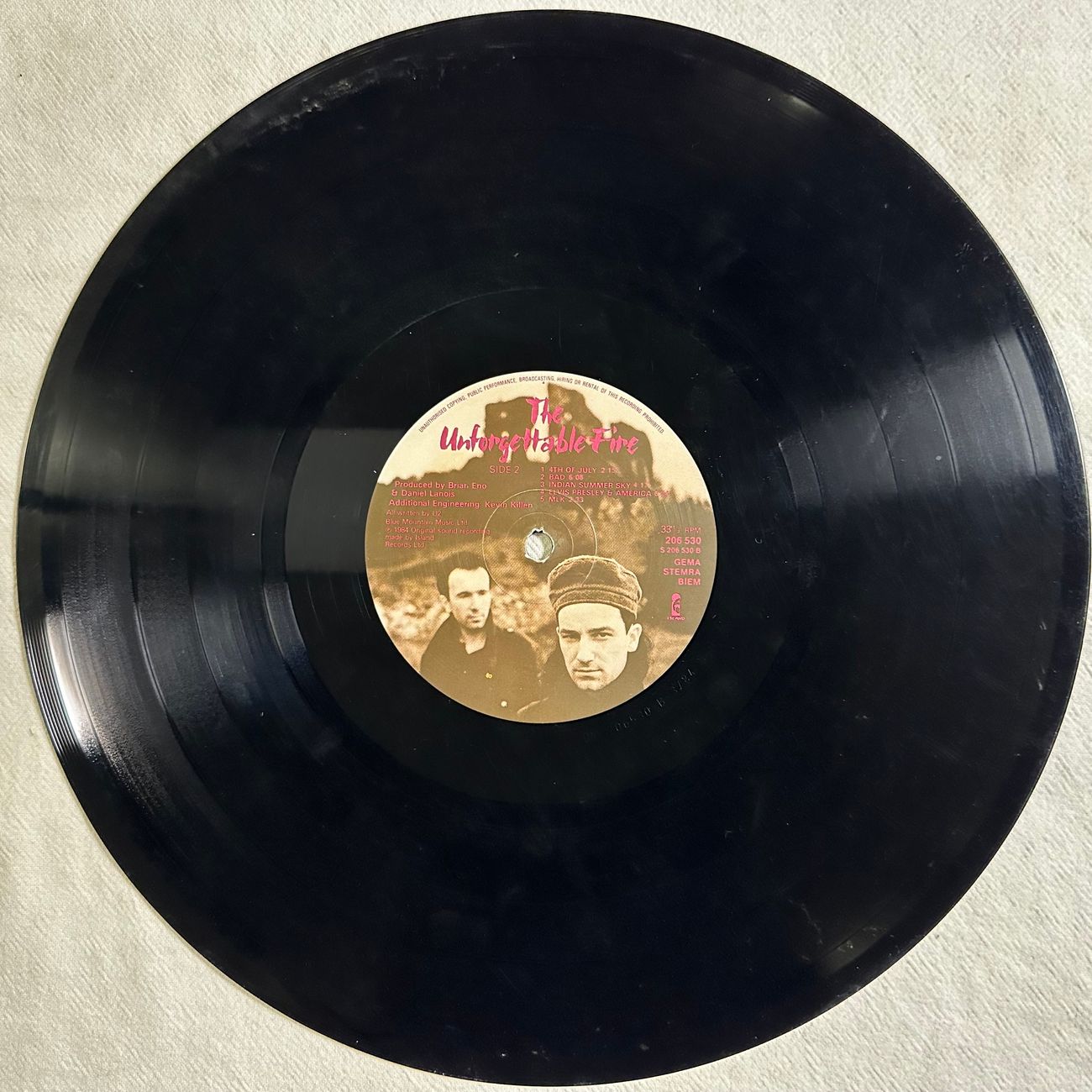 U2 - THE UNFORGETTABLE FIRE 1984 Pop Rock