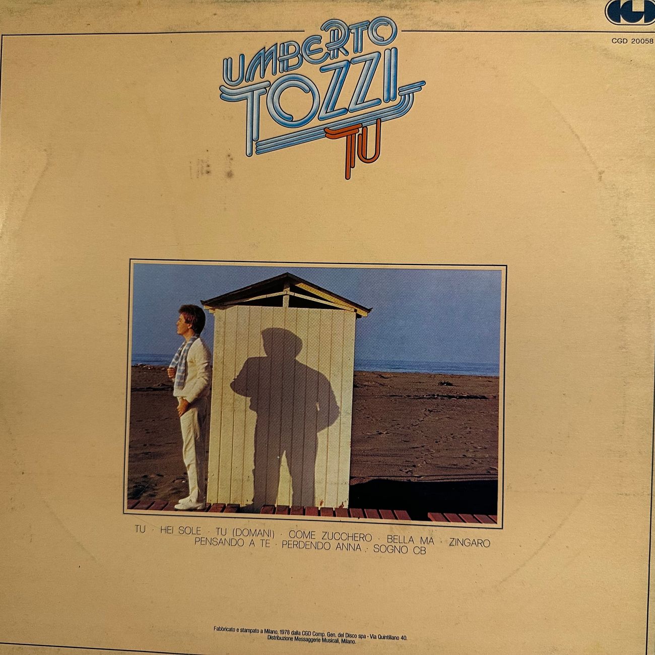 UMBERTO TOZZI - TU 1978 Pop  