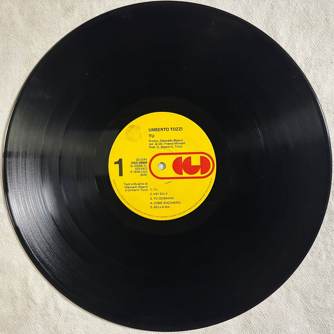 UMBERTO TOZZI - TU 1978 Pop  