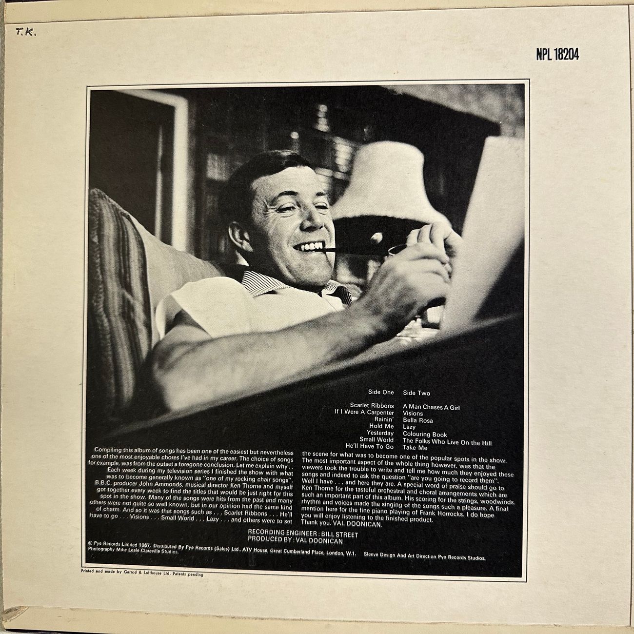 VAL DOONICAN ROCKS  BUT GENTLY 1967 Folk Music  